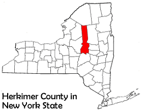 Map showing the location of Herkimer County in New York State