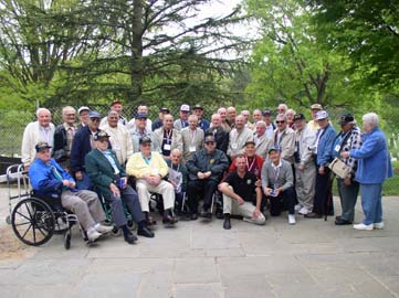 Herkimer County Veterans pose with Sergeant Philip Fahrenholz, a member of the color guard for the Tomb of the Unknown Soldier at Arlington National Cemetery.